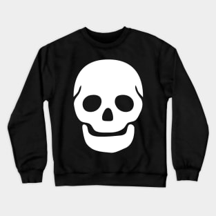 White Skull Face Emoticon Crewneck Sweatshirt